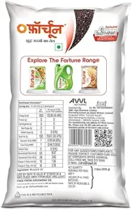 fortune premium kachi ghani pure mustard oil, 1 ltr pouch